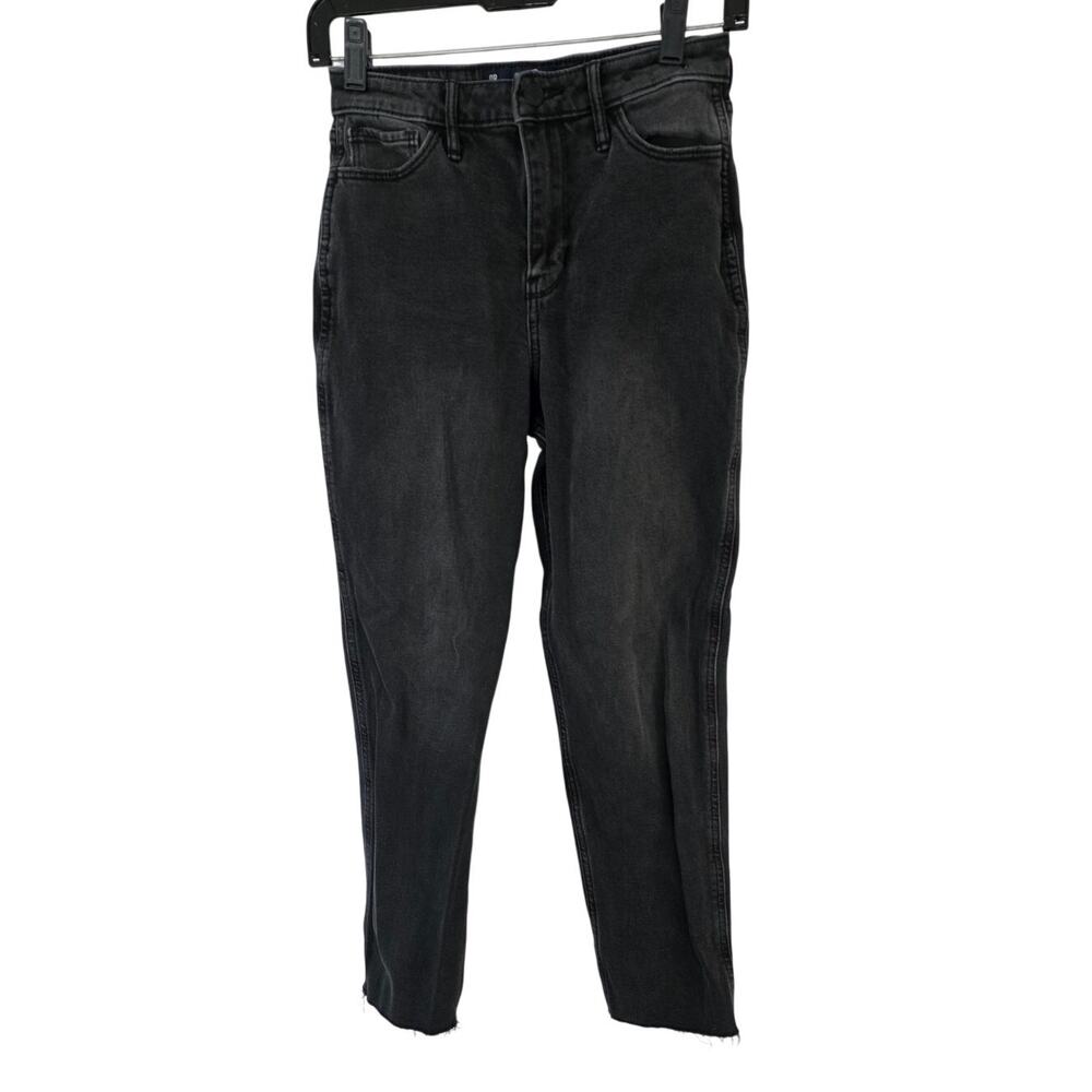 Hollister HCO Charcoal Gray Ultra High Rise Mom Jean sz 0R 24 Basic Minimalist